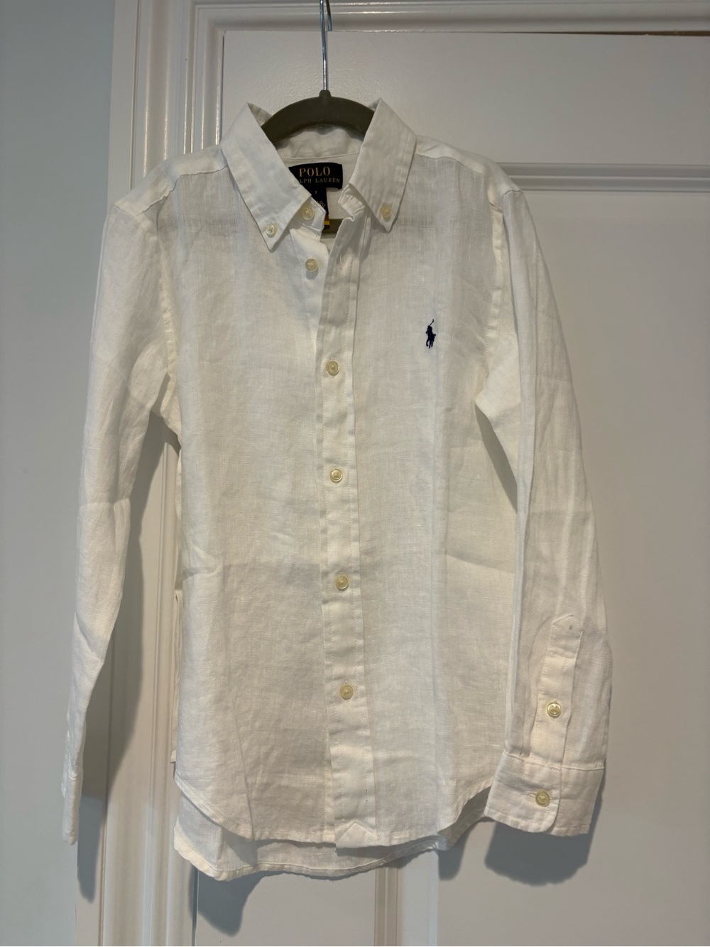 Polo by Ralph Lauren White Linen Button-Down